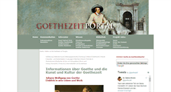 Desktop Screenshot of goethezeitportal.de